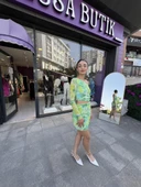 Desenli tül etek mint -  Yeşil renk - 2