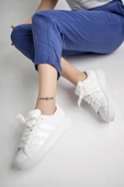 Muggo KAMPUS Garantili Kadın Ortopedik Günlük Bağcıklı Yürüyüş Koşu Sneaker Spor Ayakkabı - 10