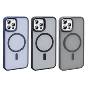 iPhone 12 Pro Uyumlu Kılıf Magsafe Şarj Özellikli Mat Arka Yüzey Sio Kapak thumbnail 2