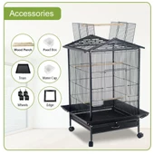 CocodyPet A08 Papağan Kafesi Ayaklı 46x46x86 - 5
