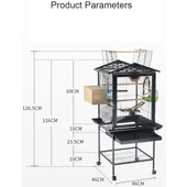 CocodyPet A081 Papağan Kafesi Ayaklı 46x46x125 thumbnail 3