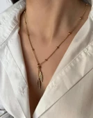 Yaprak Dorika Çelik Kolyr Sns200197 thumbnail 1