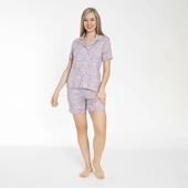 Confeo 840.505 Kadın Yazlık Önü Düğmeli Şortlu Pijama Takım - 1