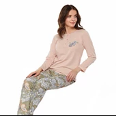 Alperi 79450 Kadın Kışlık Düğmeli Pijama Takım - 2