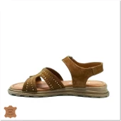 Janestt Kadın Hakiki Deri  Yumuşak Taban Sandalet 438-S-23 - 3