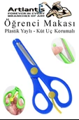Öğrenci Makası Plastik Yaylı ve Küt Uç Korumalı 1 Adet Okul Makası Çocuk Makası Çocuklar İçin Güvenli Okul Öncesi Anasınıfı Etkinlik - 6