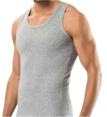 2 Adet Erkek Slim Fit Dar Kalıp Likralı Penye Sporcu Atleti(Rambo Atleti) - 9