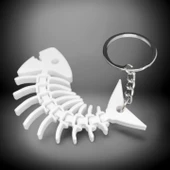 3D Haraketli Balık Anahtarlık - Beyaz - 5