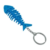 3D Haraketli Balık Anahtarlık - Mavi - 2