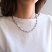 Çelik Zincir Kolye 316L Tiffany Model 5 MM ZN-309 thumbnail 2