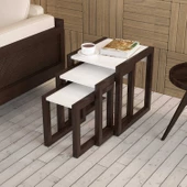 MODİLAYN Hülya Zigon Sehpa Takımı High Gloss -VENGE - 2