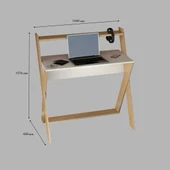 MODİLAYN Çalışma- Laptop- Dresuar- Bilgisayar Masası EVEREST-BEYAZ - 3