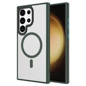 Samsung Galaxy S24 Ultra Kılıf Sert PC Arka Yüzey Wireless Şarj Özellikli Flet Magsafe Kapak thumbnail 1