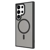 Samsung Galaxy S24 Ultra Kılıf Sert PC Arka Yüzey Wireless Şarj Özellikli Flet Magsafe Kapak thumbnail 12