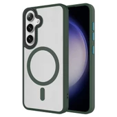 Samsung Galaxy S24 Plus Kılıf Sert PC Arka Yüzey Wireless Şarj Özellikli Flet Magsafe Kapak thumbnail 6