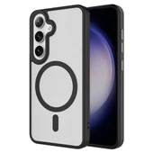 Samsung Galaxy S24 Kılıf Sert PC Arka Yüzey Wireless Şarj Özellikli Flet Magsafe Kapak thumbnail 2