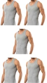 5 Adet Erkek Slim Fit Dar Kalıp Likralı Penye Sporcu Atleti(Rambo Atleti) - 4