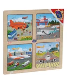 Playwood Ahşap Eğitici 4lü Puzzle Havaalanı Ony346 - 1
