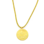 Altın Kaplama İmitasyon 5'li Reşat Altın İpli Kolye KLY-614 thumbnail 1