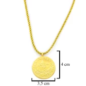 Altın Kaplama İmitasyon 5'li Reşat Altın İpli Kolye KLY-614 thumbnail 3