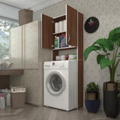Kenzlife çamaşır makinesi dolabı veronika cvz 180*066*20 banyo çift kapaklı arkalıksız - 1