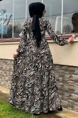Berrak Zebra Elbise - 7