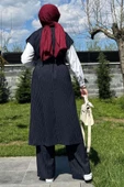 Apoletli Çizgili Takım Lacivert - 6