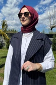 Apoletli Çizgili Takım Lacivert - 8