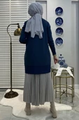 Bilge İndigo Triko Tunik - 5