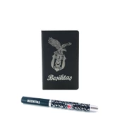 Beşiktaş Orijinal Lisanslı Kalem Termo Deri Defter Vip Set Ahşap Kutulu - 5