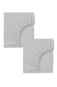2 Adet 40 x 80 + 10 cm Anne Yanı Lastikli Penye Kumaş Bebek Çarşafı - 9