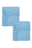 2 Adet 40 x 80 + 10 cm Anne Yanı Lastikli Penye Kumaş Bebek Çarşafı - 5