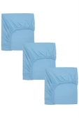 3 Adet 40 x 80 + 10 cm Anne Yanı Lastikli Penye Kumaş Bebek Çarşafı - 9