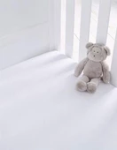 2 Adet 40 x 80 + 10 cm Anne Yanı Lastikli Penye Kumaş Bebek Çarşafı - 4