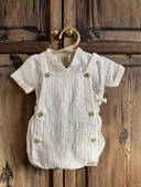 Naturaborn GOTS Organik Sertifikalı Müslin Kimono Yaka Bebek Body - 10