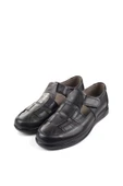 Walkenzo 3899 Ortopedik Hakiki Deri Erkek Sandalet Ayakkabı - 3