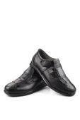 Walkenzo 3899 Ortopedik Hakiki Deri Erkek Sandalet Ayakkabı - 5