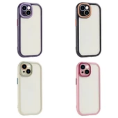 iPhone 15 Uyumlu Kılıf Kamera Korumalı Renkli Kenar ve Çerçeve Tasarımlı Vitamin Kapak thumbnail 3