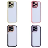 iPhone 15 Pro Uyumlu Kılıf Kamera Korumalı Renkli Kenar ve Çerçeve Tasarımlı Vitamin Kapak - 3