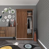 Kenzlife gardırop sürgülü kapaklı kapılı karanfil100 cvz gardolap dolap thumbnail 1