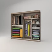 Kenzlife gardırop sürgülü kapaklı kapılı 200 papatya crd gardolap dolap thumbnail 3