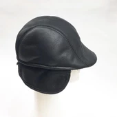 Ördek Model Deri Kürk Kasket - 7