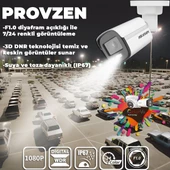Provzen Hikvision ColorVu Gece Renkli 13 Kameralı Set 1TB HDD - 3