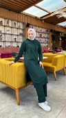 Uzun Tunik Kapşonlu Kenardan Yırtmaçlı İkili Spor Takım - 03034.021 - Nefti - 2