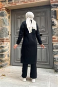 Bisiklet Yaka Fermuarlı Uzun Tunik Sade Basic Spor Takımı - 03044.003 - Siyah thumbnail 5