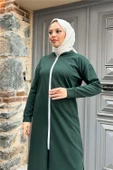 Bisiklet Yaka Fermuarlı Uzun Tunik Sade Basic Spor Takımı - 03044.021 - Nefti - 7