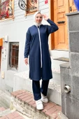 Bisiklet Yaka Fermuarlı Uzun Tunik Sade Basic Spor Takımı - 03044.015 - Lacivert - 3