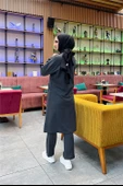 Önden İki Cepli Sade Basic Uzun Tunik Pantolon İkili Spor Takımı - 03067.017 - Antrasit - 4