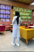 Önden İki Cepli Sade Basic Uzun Tunik Pantolon İkili Spor Takımı - 03067.008 - Gri - 4