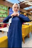 Önden İki Cepli Sade Basic Uzun Tunik Pantolon İkili Spor Takımı - 03067.202 - Açık Lacivert - 8